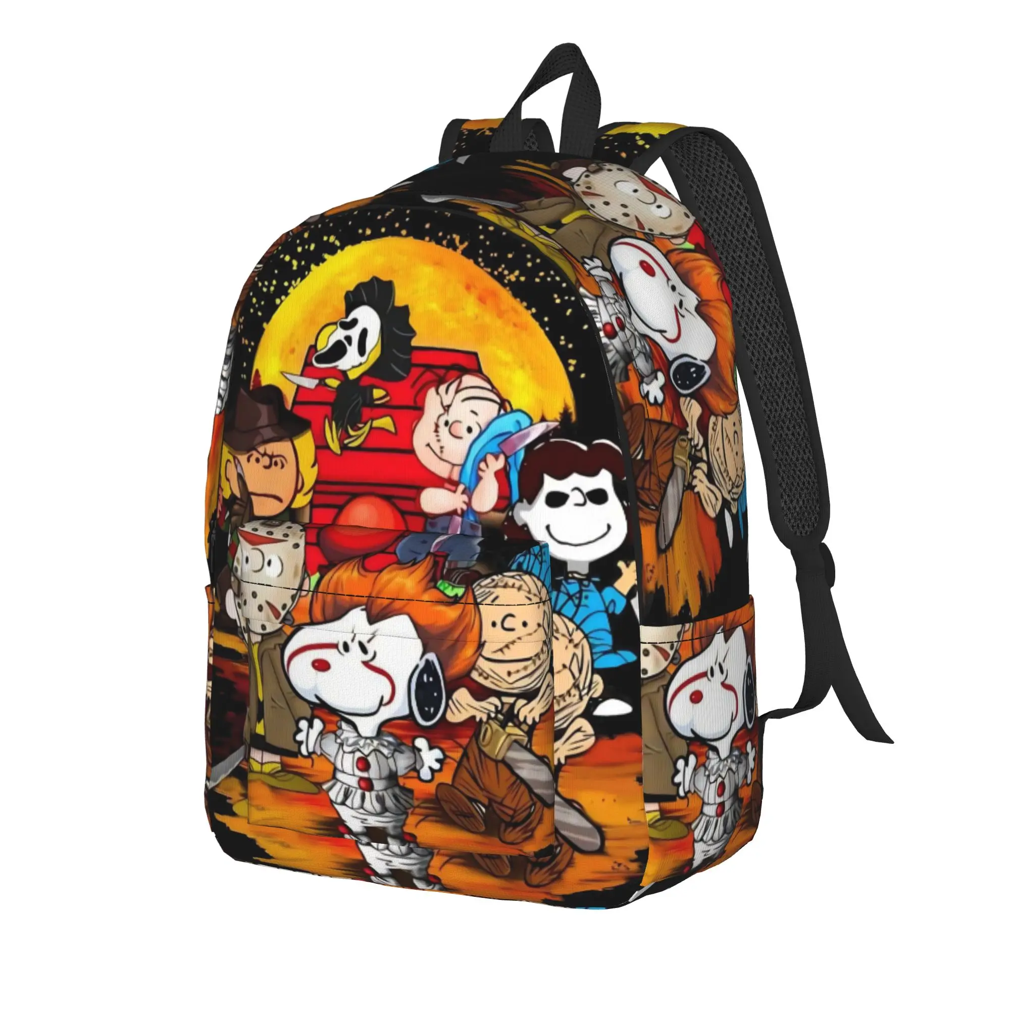 Halloween Snoopys Teenage Backpack Outdoor High School Business  Daypack for Men Women Laptop Canvas Bags