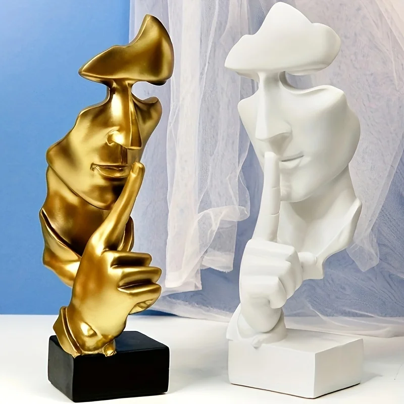 Top Elegant European Silent Thinker Statue Abstract Handmade Silent Thinker Statue Model Face And Hand Sculpture