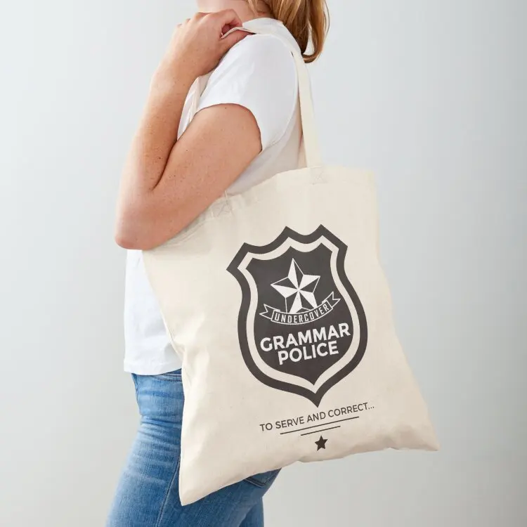 

Grammar Police Teacher Funny Tote Bag sac pour femme shopping bag logo shopper bag women canvas Shopping bags