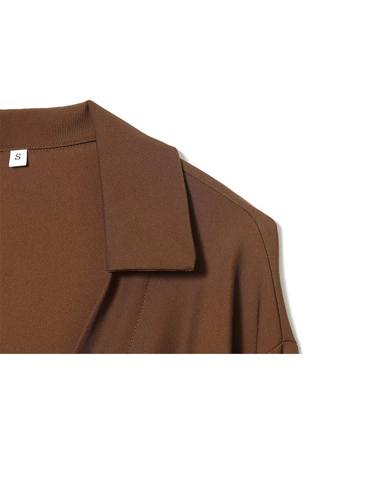 HH Lente Vrouw Mode Lange Mouwen Geplooide Decoratie V Kraag Dubbele Revers Tops Vrouwelijke Losse Casual Elegante Comfortabele Tops