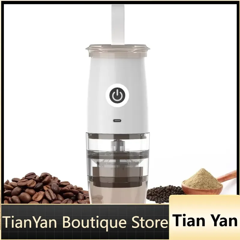EE1 for Wireless Stainless Steel Coffee Grinder Portable Electric Burr Mill USB Charging Touch Control for Household Car