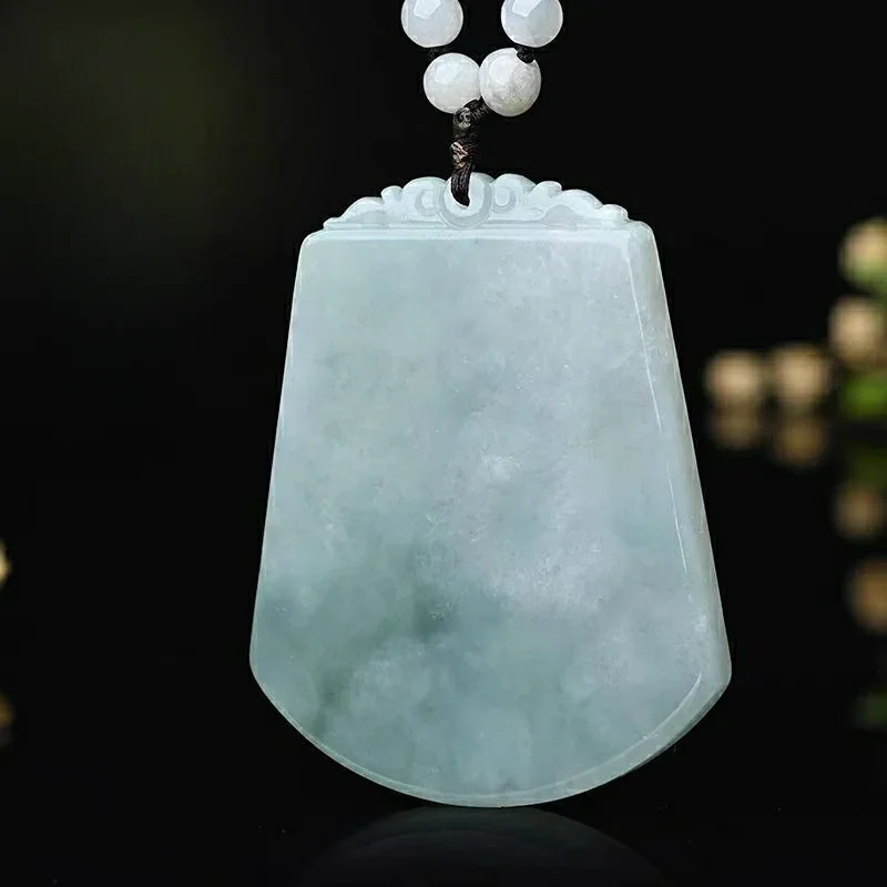 

Natural Jadeite A Product Safe and Sound Brand Men's and Women's Landscape Pendant Necklace