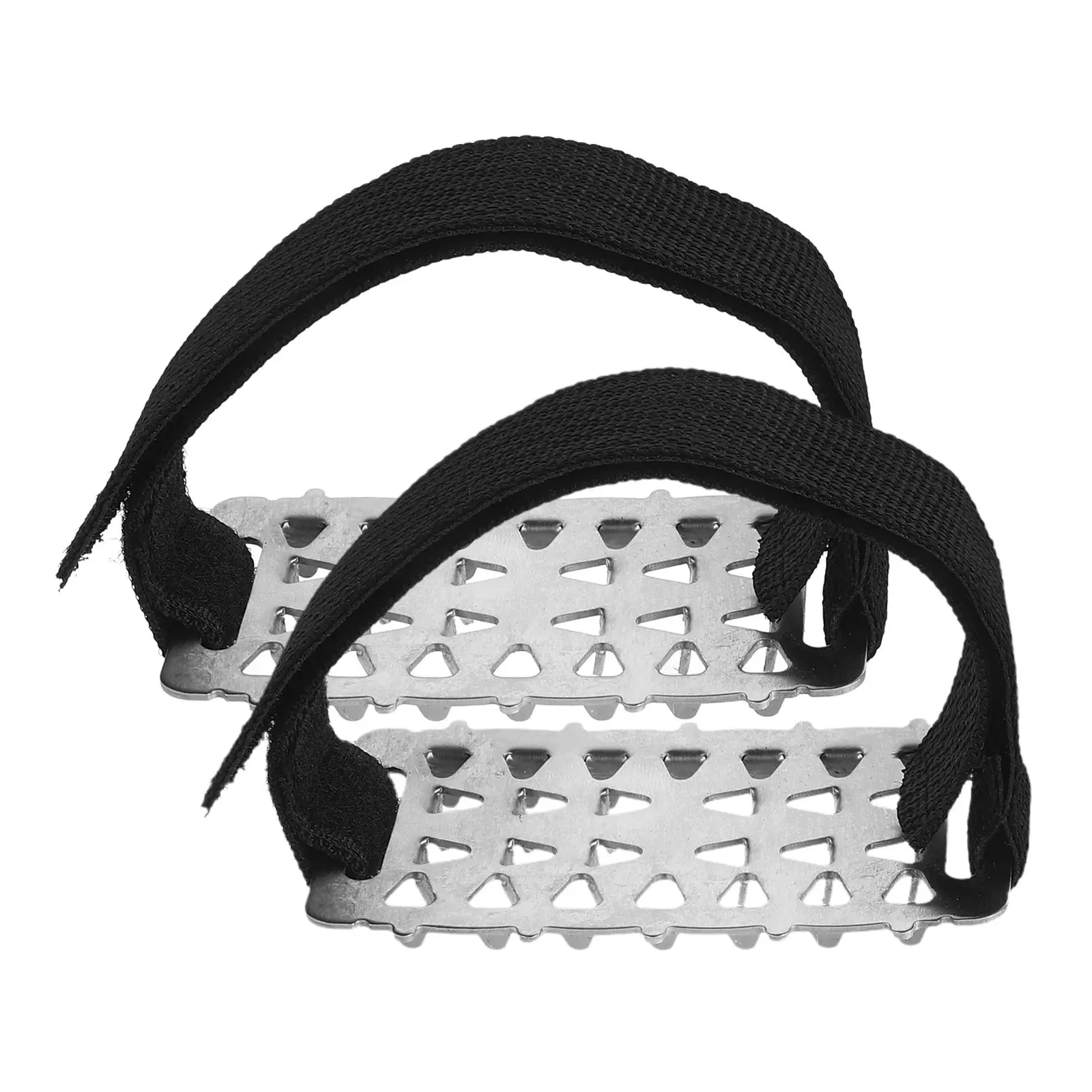 Outdoor Ice Grippers Anti-Slip Shoe Covers with Stainless Steel Studs for Snow Ice Climbing Hiking Fishing Running Camping