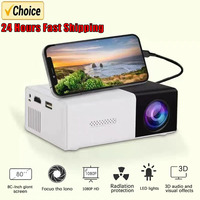 YG300 Mini Projection Portable Home Theater Smart TV Laser Beam 3D Cinema LED Video Projection, capable of playing 4k 1080P movi