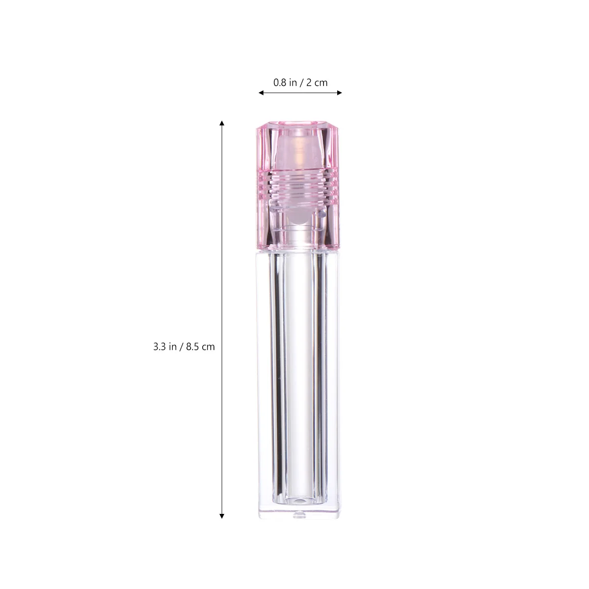 1 Set 10Pcs Hydrating Lip Oil Vials Moisture Lip Refillable Roll-On Bottle Lip Oil Vials with Lid (Pink Cap)