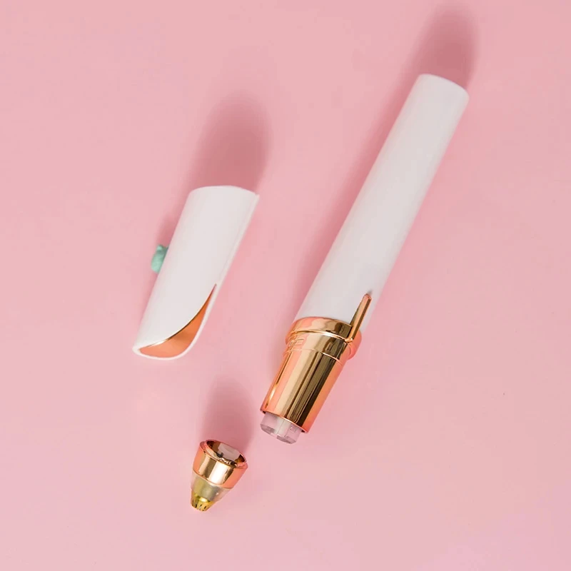 Trimmer per sopracciglia per donna, Depilatore per sopracciglia a batteria, Rasoio elettrico indolore, Depilazione per sopracciglia e viso