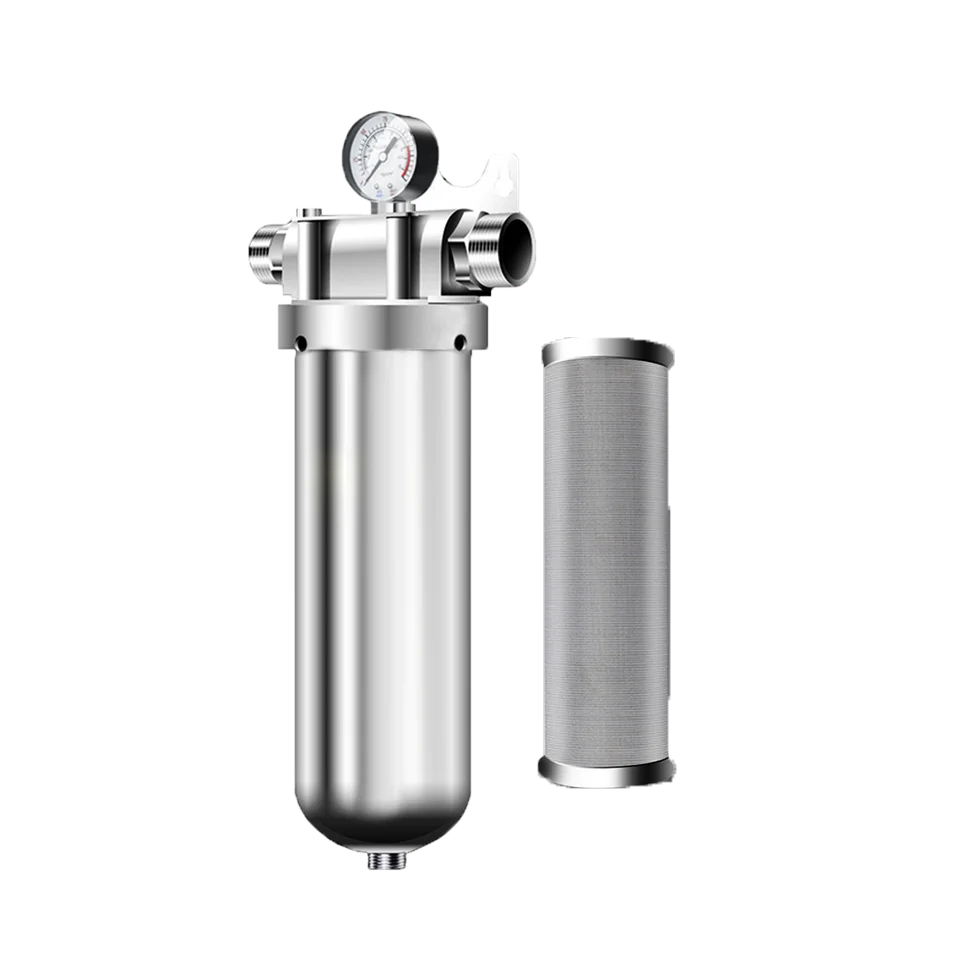 

QZ133-10000L Stainless Steel Manual Pre-Filtration Prefilter Domestic Water Filter For Household RV Car And Outdoor Use