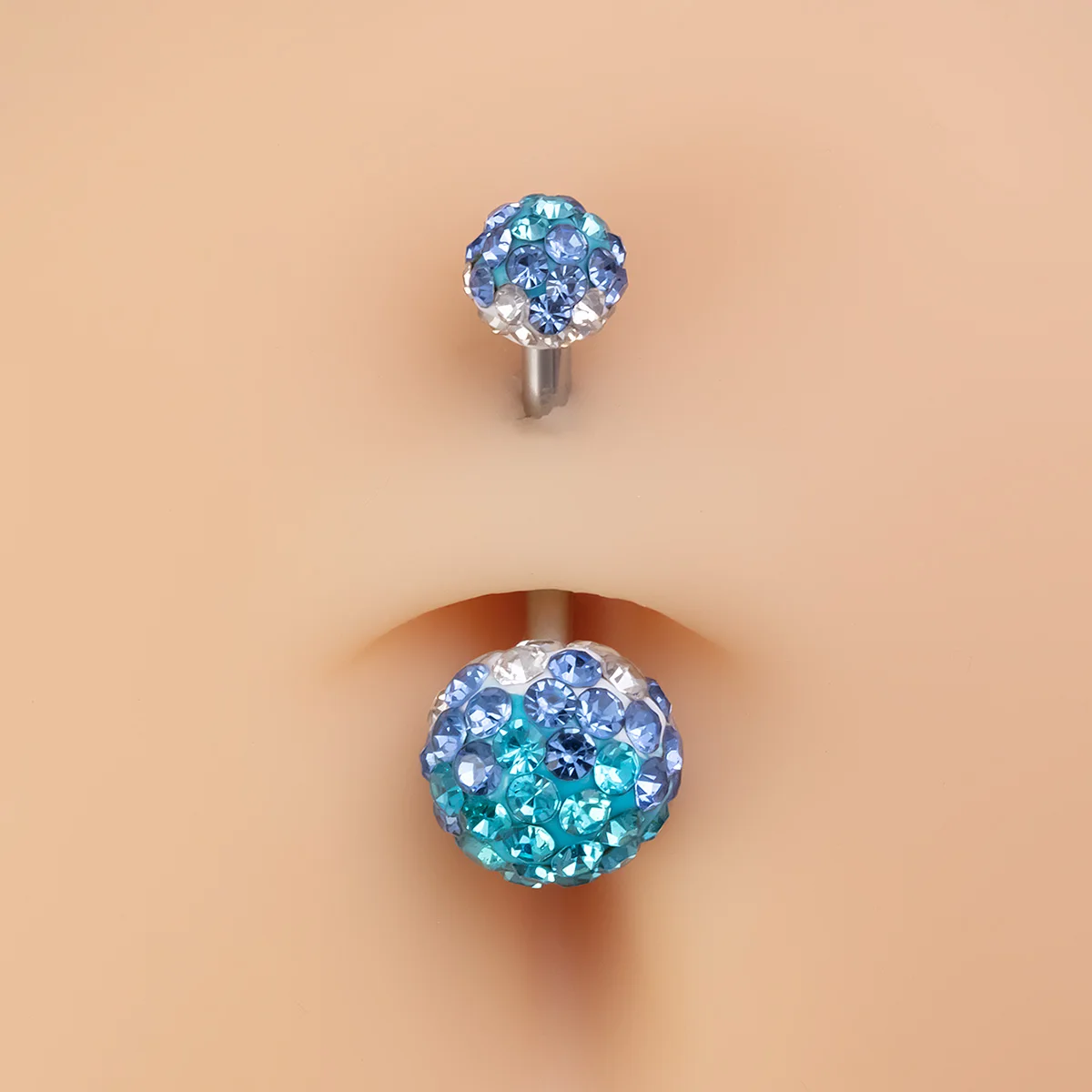 1Pc Gradient CZ Belly Button Ring Navel Nombril Piercing Surgical Steel Belly Ring Sexy Women Piercings Body Jewelry Ombligo14G