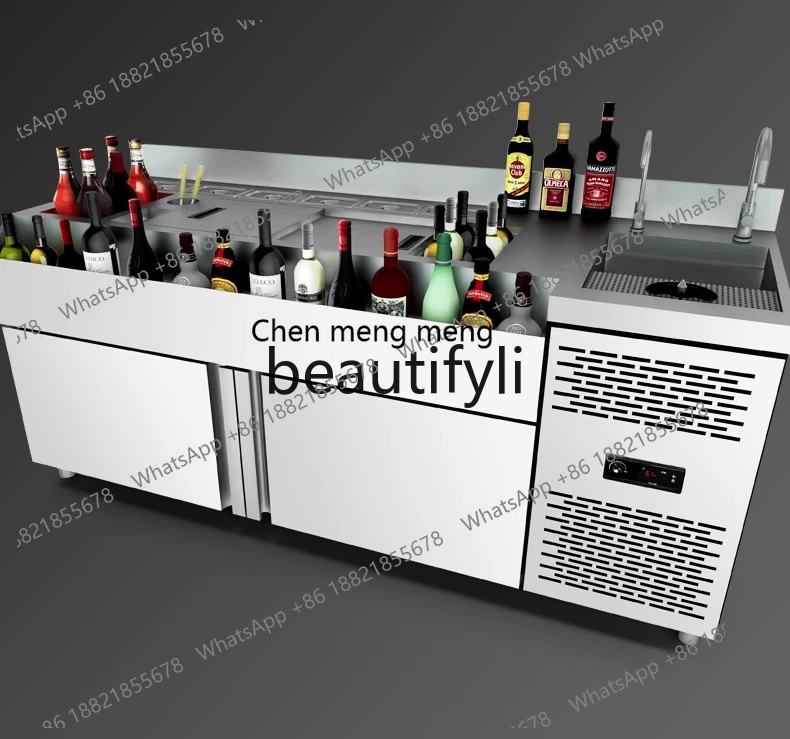 Барная смесительная станция из нержавеющей стали, водный бар, стойка, операционный стол, верстак, коктейльный шкаф