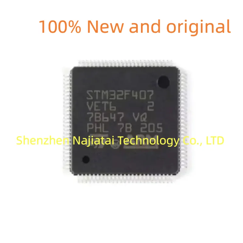 

5 шт./лот, 100% новый оригинальный чип STM32F407VET6 STM32F407 LQFP100