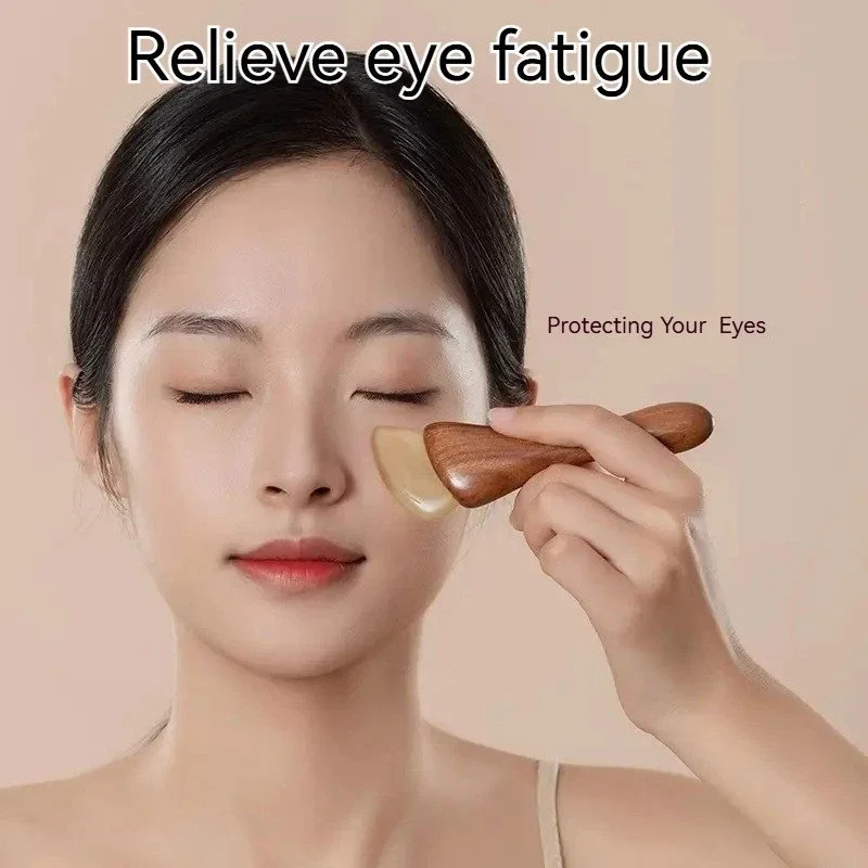 Sandalwood Lamb'S Hoof Tendon Stick Eye Massager Facial Dedicated Claw Small Scraper Whole Body Universal Massage Tool