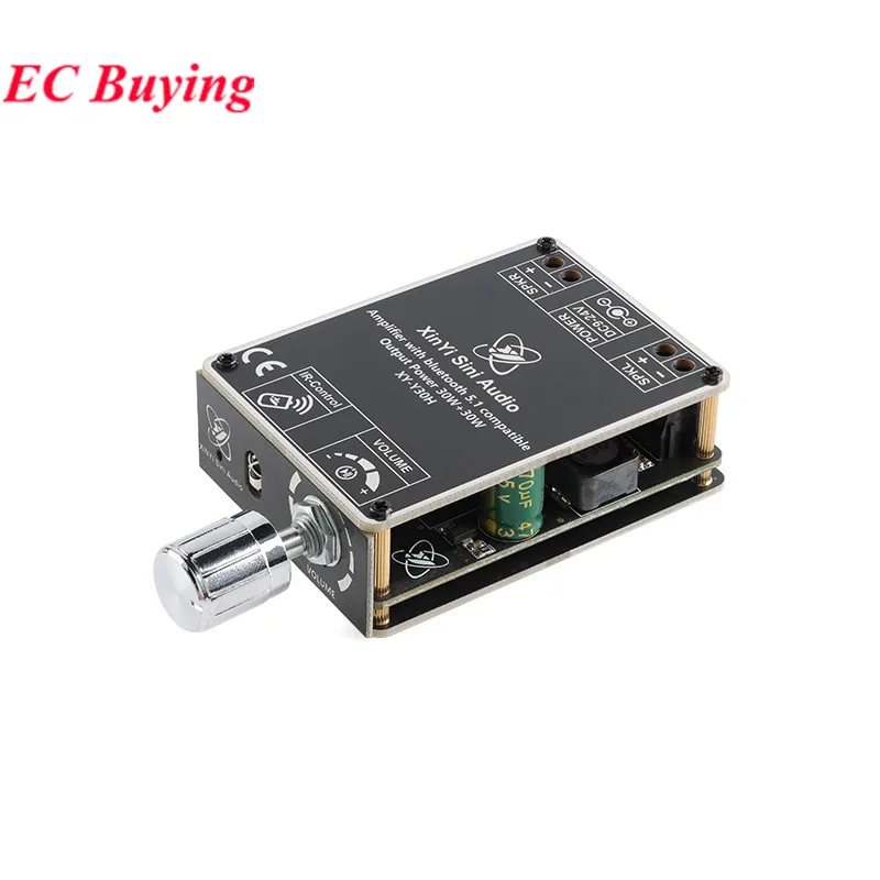 XY-Y30H Stereo BT BLE 5.1 Audio Digital Power Amplifier Board Module HIFI Level 30W+30W TPA3118D2 Infrared Remote Control 9-24V