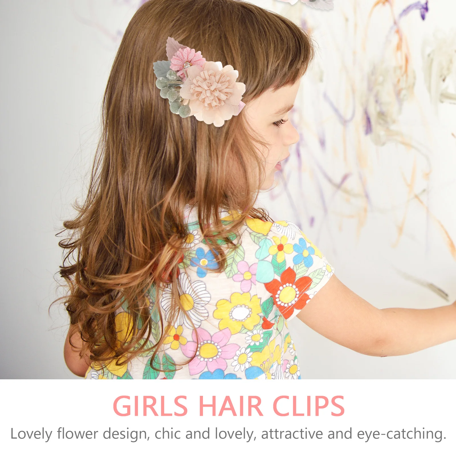 

3pcs Flower Girl Hair Clip Barrettes Faux Pearls Floral Hair Accessories For Girls Toddler Baby Shower Birthday Decoration Gift