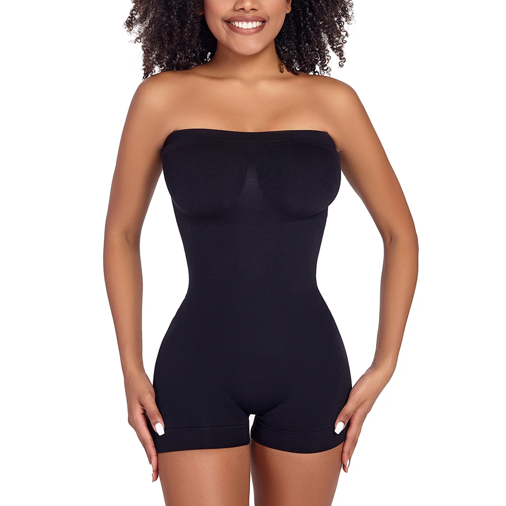 

Women Strapless Bodysuit Solid Color Sleeveless Romper Basic Jumpsuit Female Fitness Training Clothes One Piece Gym Suits New