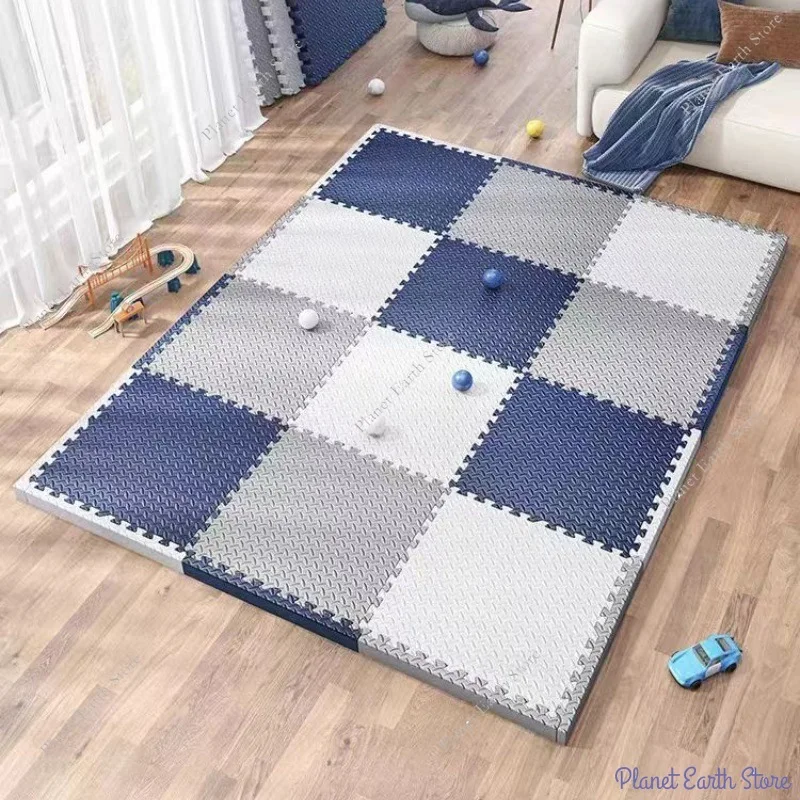 4/8 قطعة الطفل تلعب حصيرة 60*60 سنتيمتر سجادة ألغاز للأطفال طفل 1 سنتيمتر سميكة المتشابكة ممارسة البلاط السجاد لغز بلاط الأرضيات اللعب