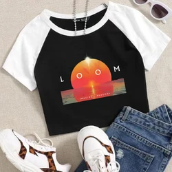 Imagine Dragons Loom Tour 2024 Crop Shirt Streetswear O-Neck Navel exposed shirt