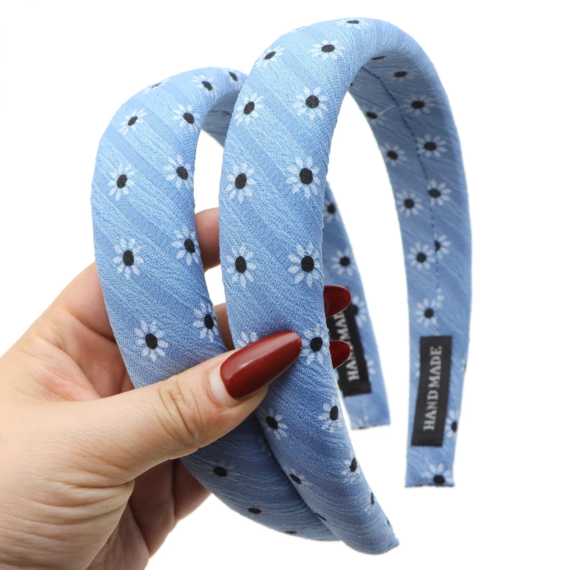 

1Pc Daisy Pattern Blue Headbands Easy Accessory For Outings That Enhances Elegance And Complements Crochet Headband