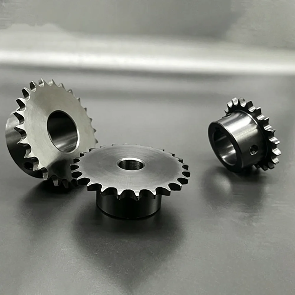 1PCS 04C Chain Sprocket Wheel 45 # Steel  Chain Drive Sprocket Wheel 9Teeth - 24Teeth Bore 5mm to16mm Pitch 1/4