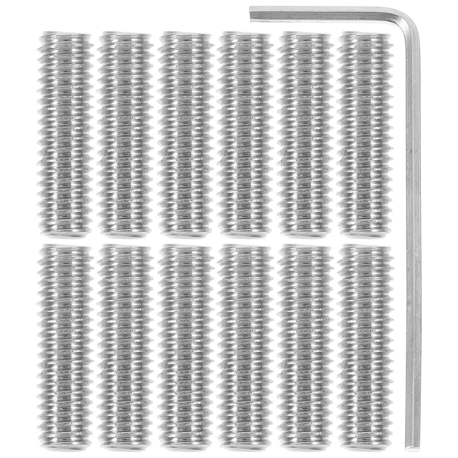 

12 Pcs Piano Saddle Screws Electric Guitar Bridge Bass Parts Metal Tremolo Roller Saddles