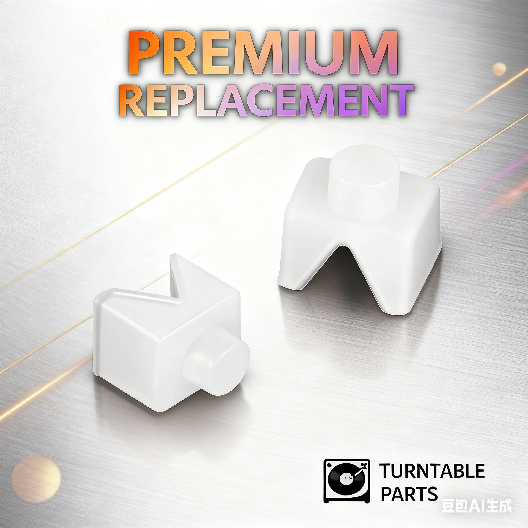 1 Pair V-Block Bearing Support - For Lenco Turntables, Tonearm Pivot Repair Kit