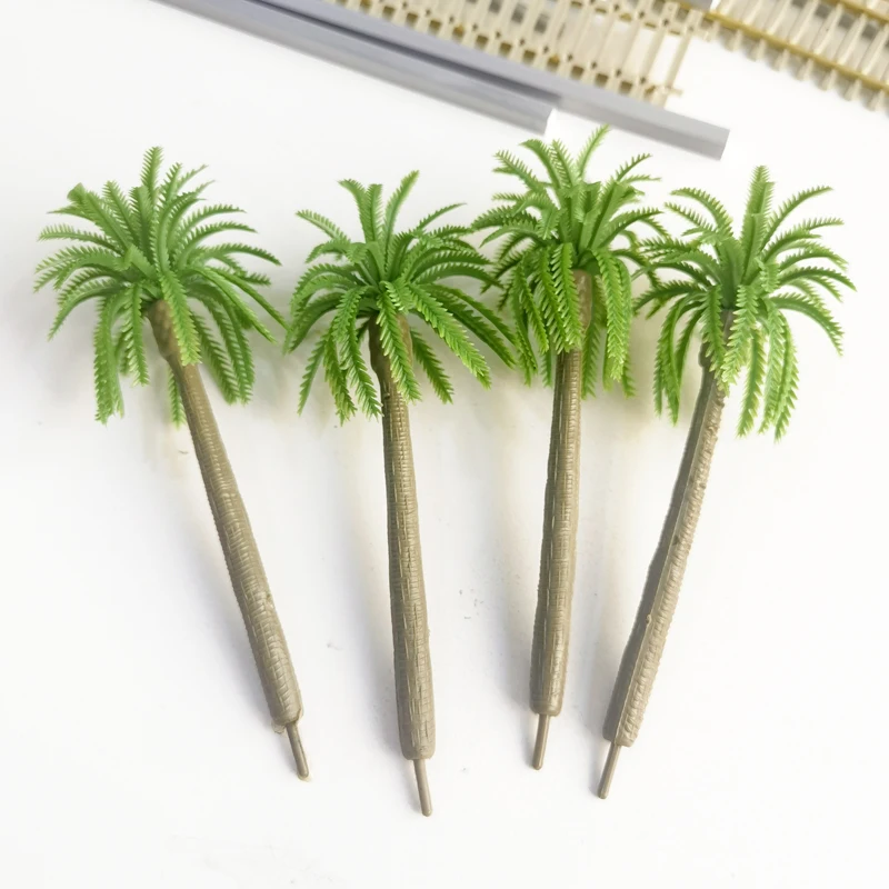 Modelo de paisaje de palmera, 3-100 piezas, 9/11cm, CoconuDiy, planta bonsái, tren artesanal, diseño de ferrocarril, Mini arquitectura Diorama