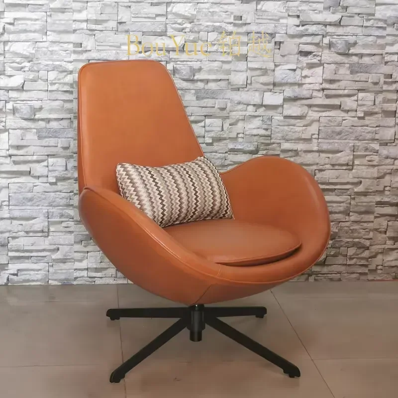 Nordic Rotating Leisure Chair Modern Egg Seat for Living Room Comfortable Swivel Lounge Furniture Stylish Home Decor Accent