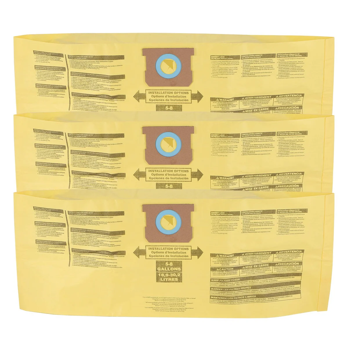 A74G-3 Пакет типа H 9067100   Замена вакуумных фильтровальных мешков для магазинных пылесосов объемом 5–8 галлонов, замена детали 90671 9067100