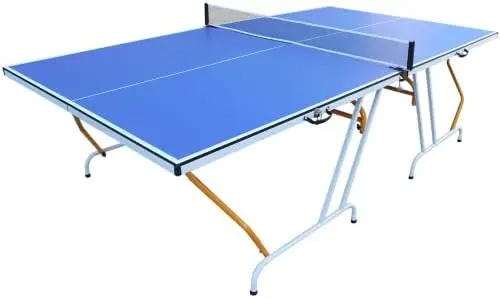 

Table Tennis Table, 9×5 Foldable & Portable Set with 2 Table Tennis Paddles, 3 Balls and Net for Indoor Outdoor Ping Pong Table