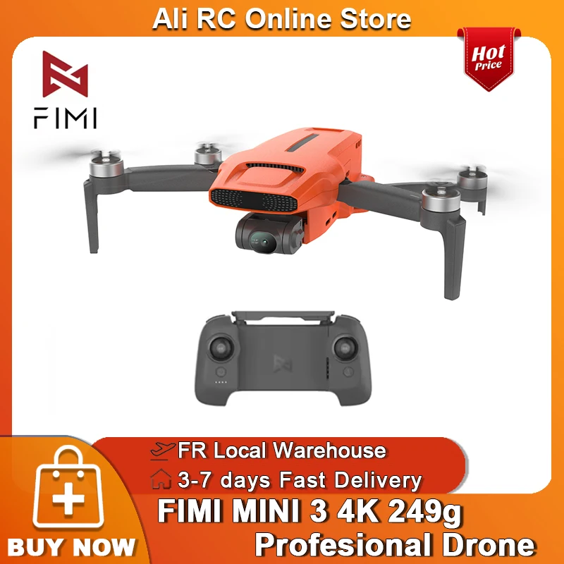 جديد FIMI MINI 3 4K كاميرا بدون طيار 249g 60fps AI Super Night Video 9KM 3-axis Gimbal 1/2 بوصة 48MP الاستشعار C0 طائرة بدون طيار احترافية