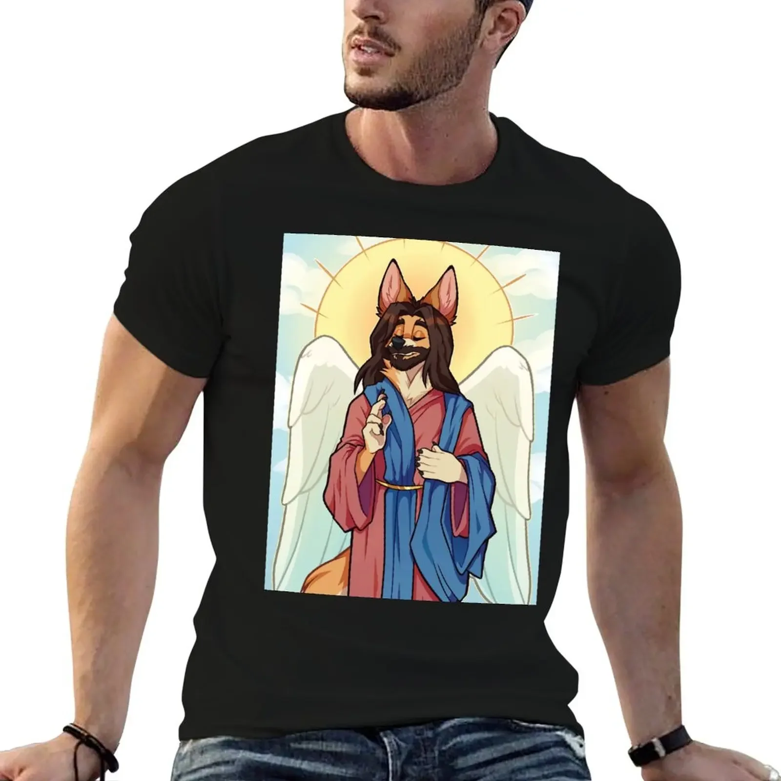 Furry Jesus T-Shirt essential t shirt boys whites vintage t shirts vintage clothes sweat shirts, men