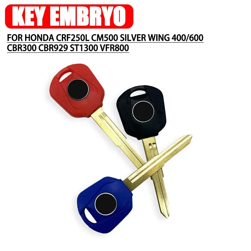 Motorcycle Keys can be placed anti-theft chip For Honda CRF250L CM500 Silver Wing 400/600 CBR300 CBR929 ST1300 VFR800 Blank Key