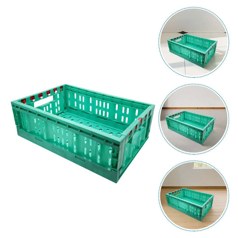 

Large Capacity Foldable Collapsible Plastic Basket Fruit Vegetable Storage Organizer Box Kitchen Pantry Container