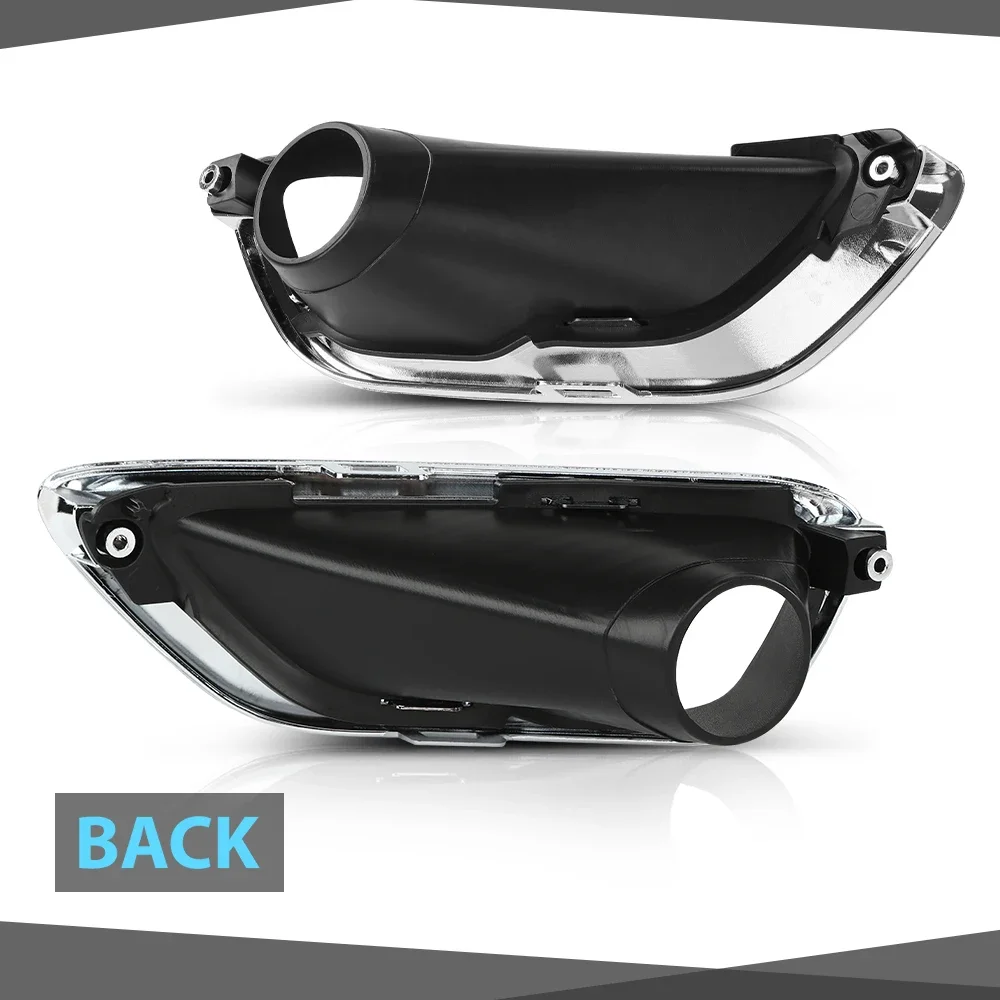 ل 2016-2022 جيب جراند شيروكي لامع أسود/كروم مطلي الضباب ضوء غطاء المصباح حواف اليسار واليمين 68261711AA 68261710AA #5