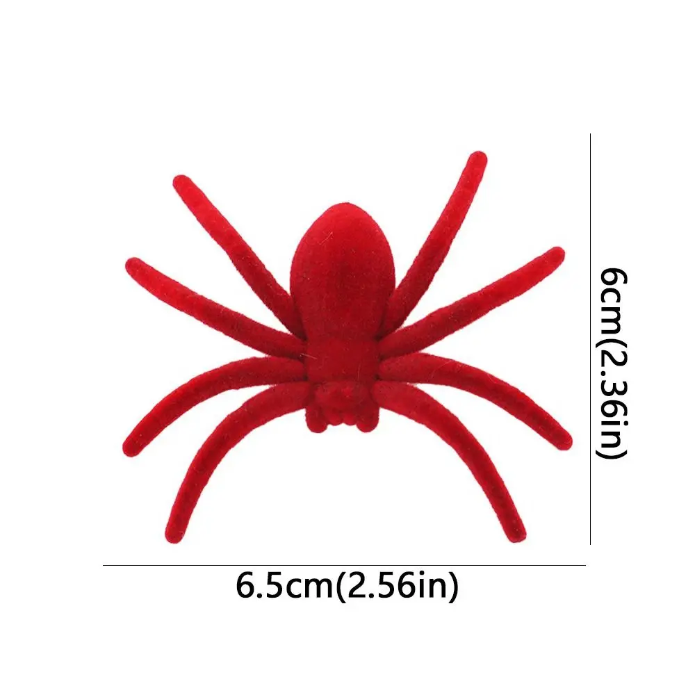 10PCS Spider Model Mini Halloween Plush Spider Simulation Realistic Fake 3D Spider Toy Scary Artificial Spider Outdoor Yard