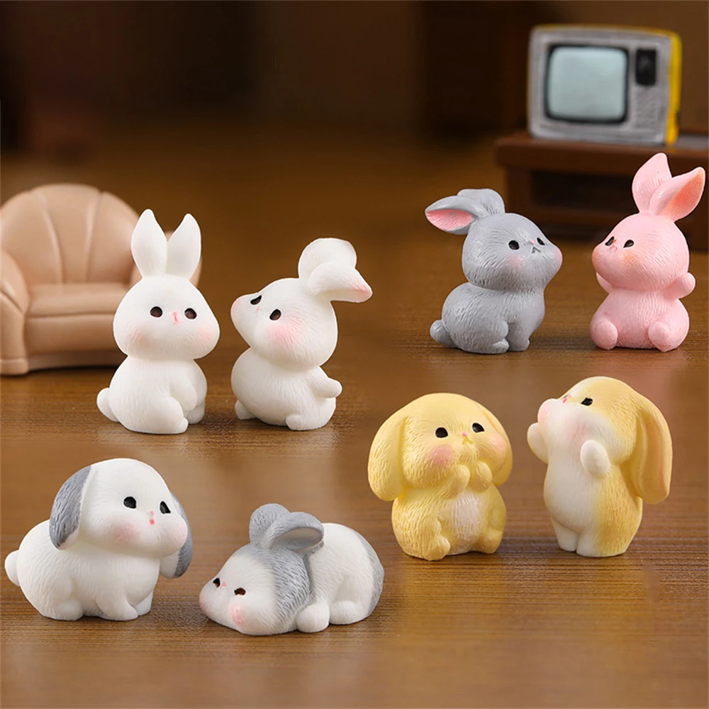 Animal Figures Striking Unique Mini Must Have Charming Popular Cute Bunny Desk Decoration Home Decoration Crafts Decoration Gift