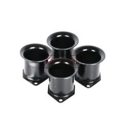 SherryBerg 4 X New Velocity Stacks Air Horn Pipe Trumpet Slides For Weber Dellorto 36/40/44/48 IDF Air Horn Pipe Trumpets Black