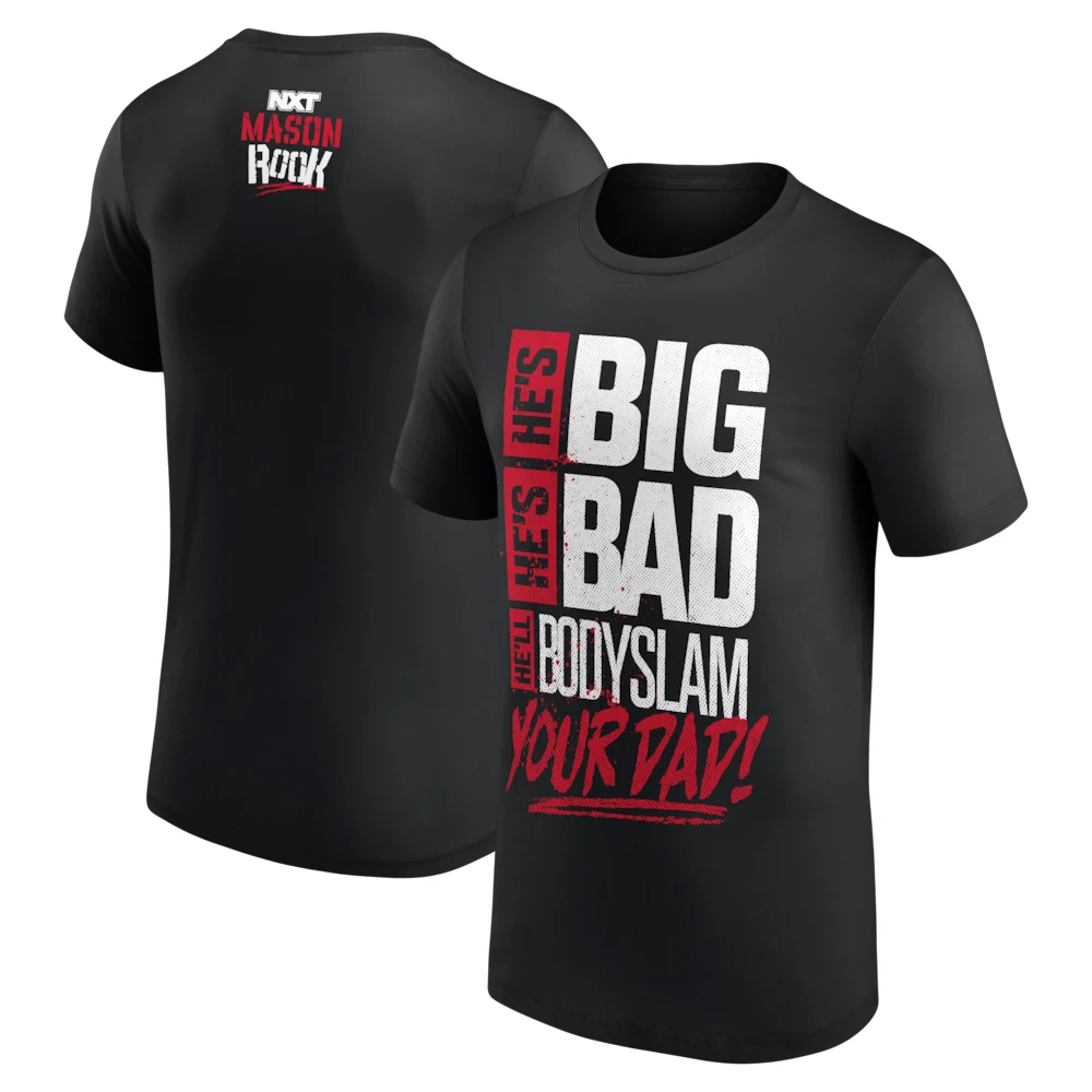 Men's Black Mason Rook Big Bad Bodyslam Your Dad T-Shirt 3D Printed Sports Quick Dry Short Sleeve Daily Casual Plus Size T-Shirt