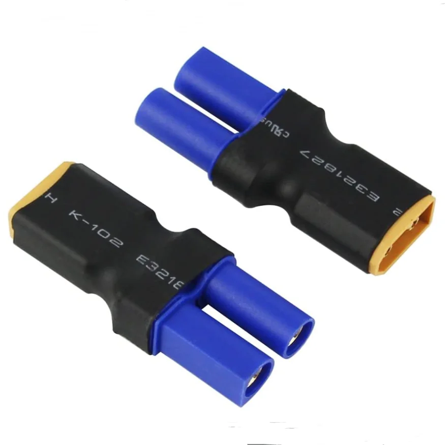 2PCS EC5 Male Female to EC3 XT60 Deans T Plug Male Female No Wire Connector Plug Adapter for RC FPV Vehicle Lipo Battery Esc