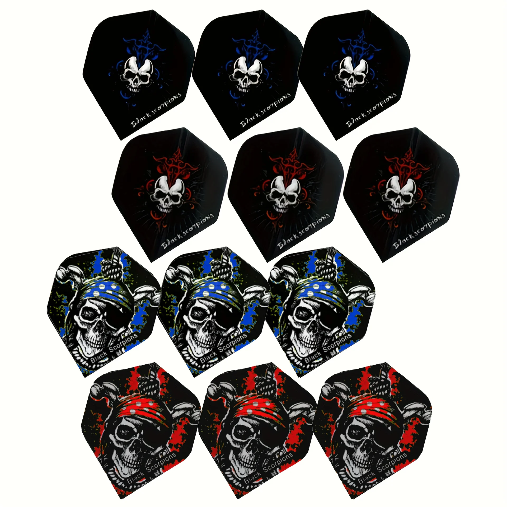 12PCS Standard Dart Leaf Pop Dart Accessory Tail 4.4 X 3.6 Cm /1.73 X 1.42 Inches Mixed Style for Steel Tip Darts Soft Tip Darts