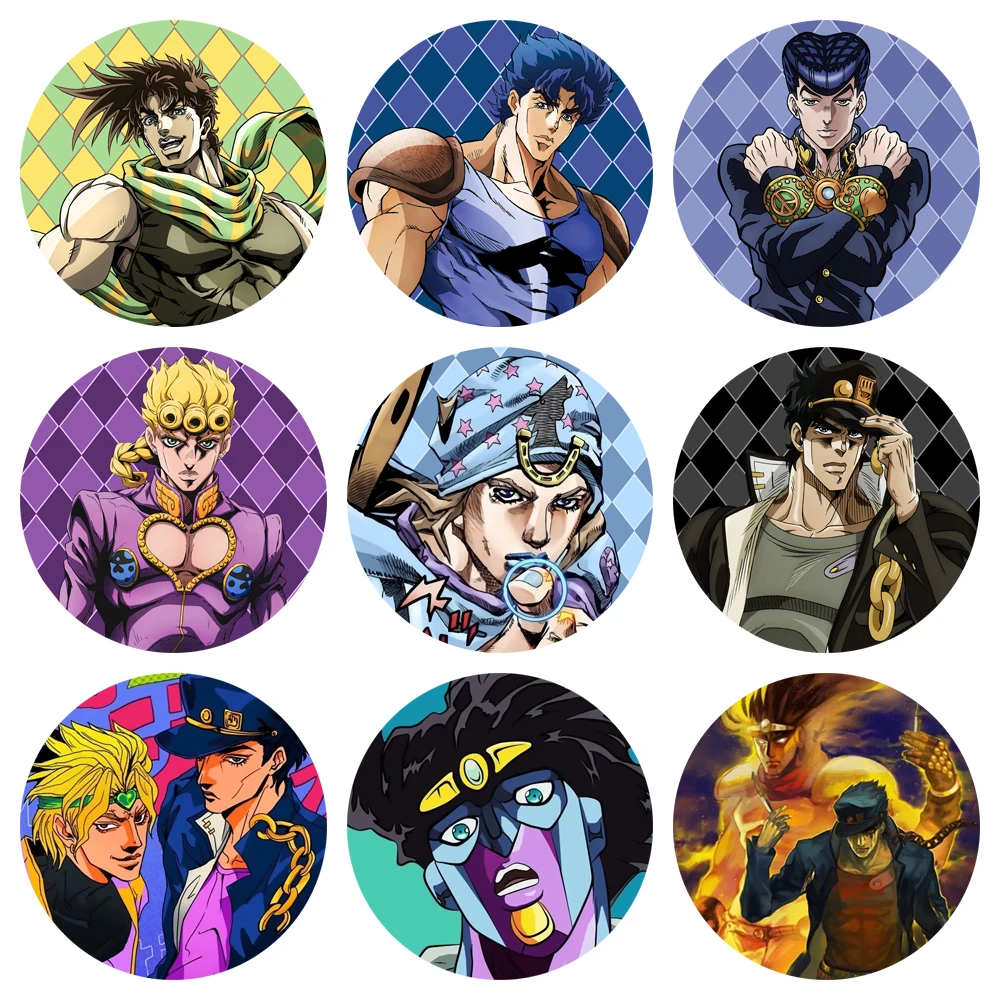 أنيمي جوجو مغامرة غريبة المينا دبابيس جوناثان جوستار جوزيف جوستار الكرتون دور شارات صفيح دبابيس مجوهرات هدايا #1