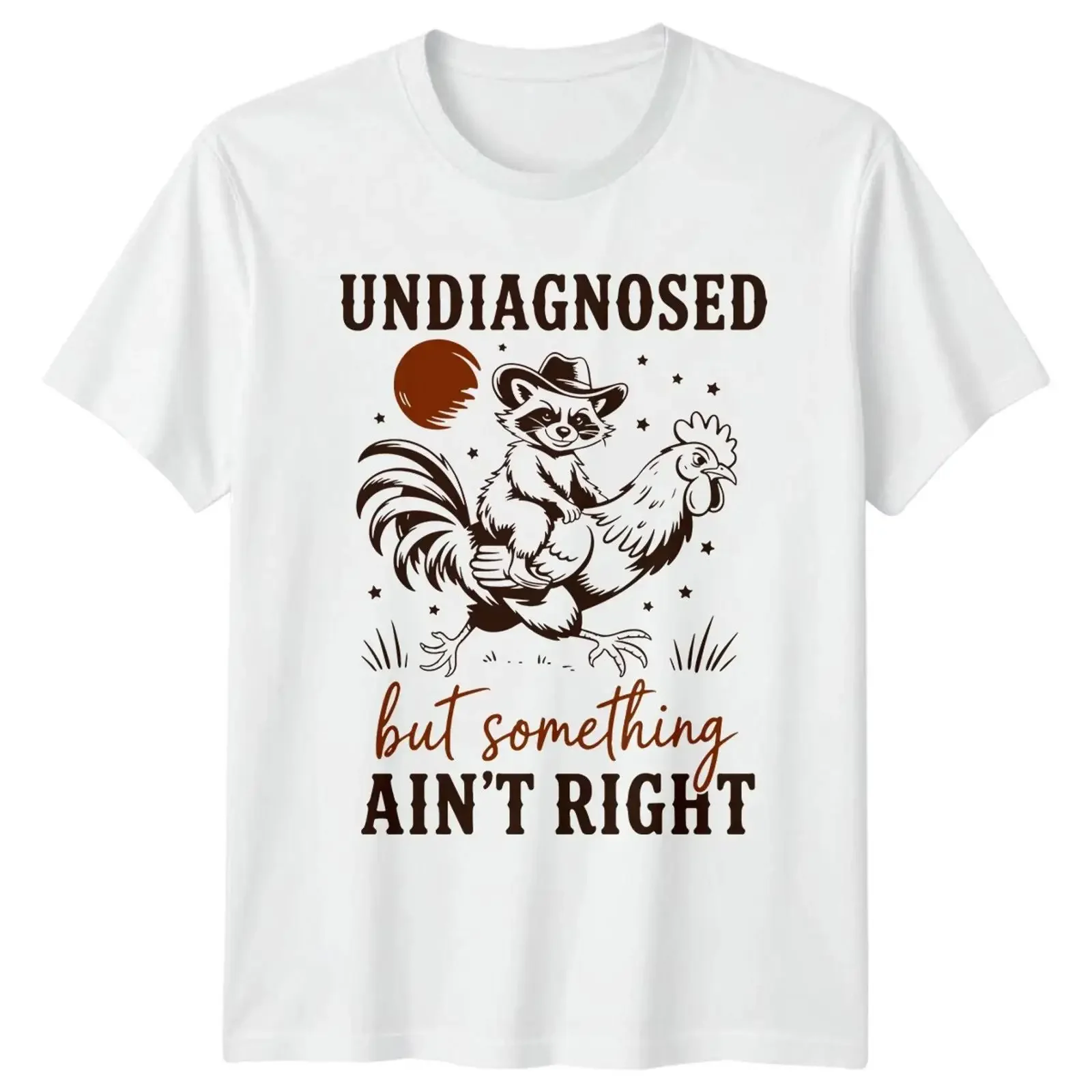 Undiagnosed But Something Ain't Right T Shirt Animal Mashup Novelty Humor Image 1 of 4 vintage Washed Casual Soft Stylish
