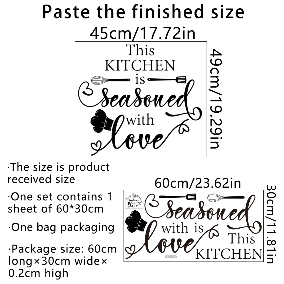Repositionable Kitchen Wall Sticker For Walls And Glass Versatile Application Simple Peel-off Backing Flexible Kitchen Wall Art