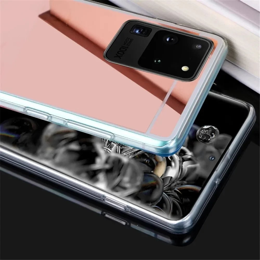 Ayna TPU telefon kılıfı için Samsung A15 A25 A35 A55 A14 A24 A34 A54 A13 A23 A33 A53 A12 A22 A32 A52 A51 A71 A50 arka kapak