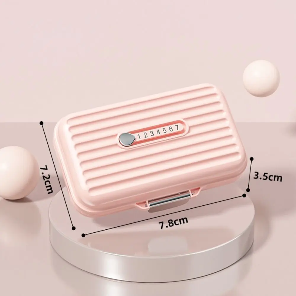 Portable Travel Pill Organizer 7 Compartments Airtight Pill Dispenser Moisture-proof with Lids Weekly Pill Box Medicine