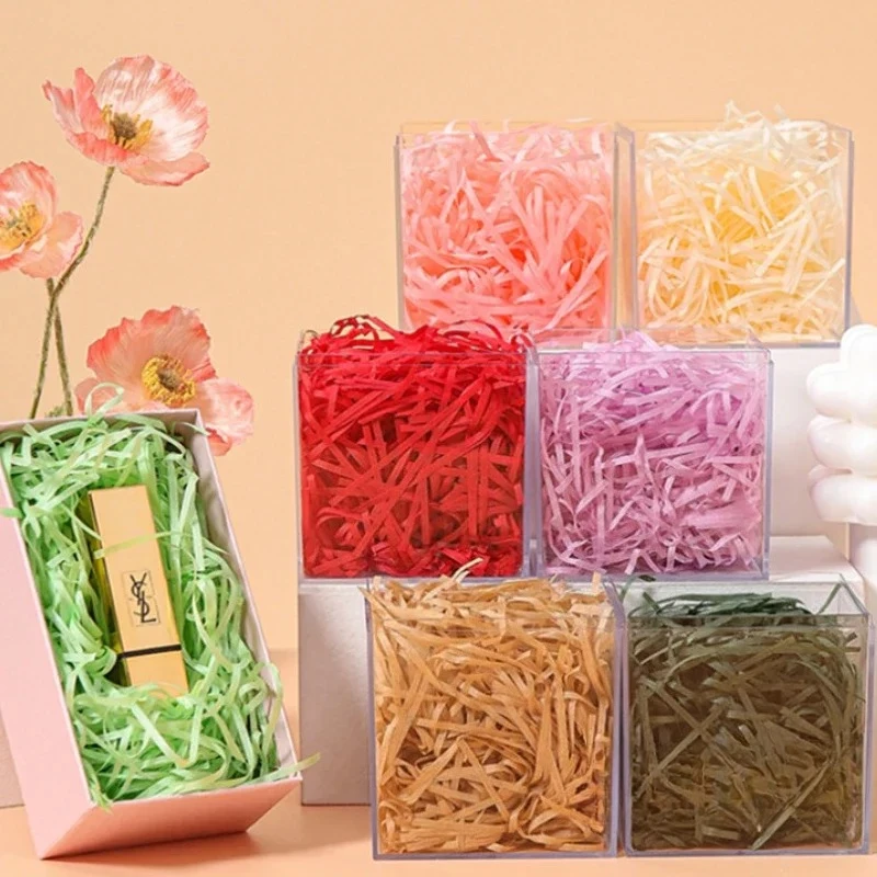 Multicolored Shredded Crinkle Paper Strands Shredded Crinkle Confetti DIY Gift Box Filling Party Wedding Decor Gift Bag Candy - Detail 1