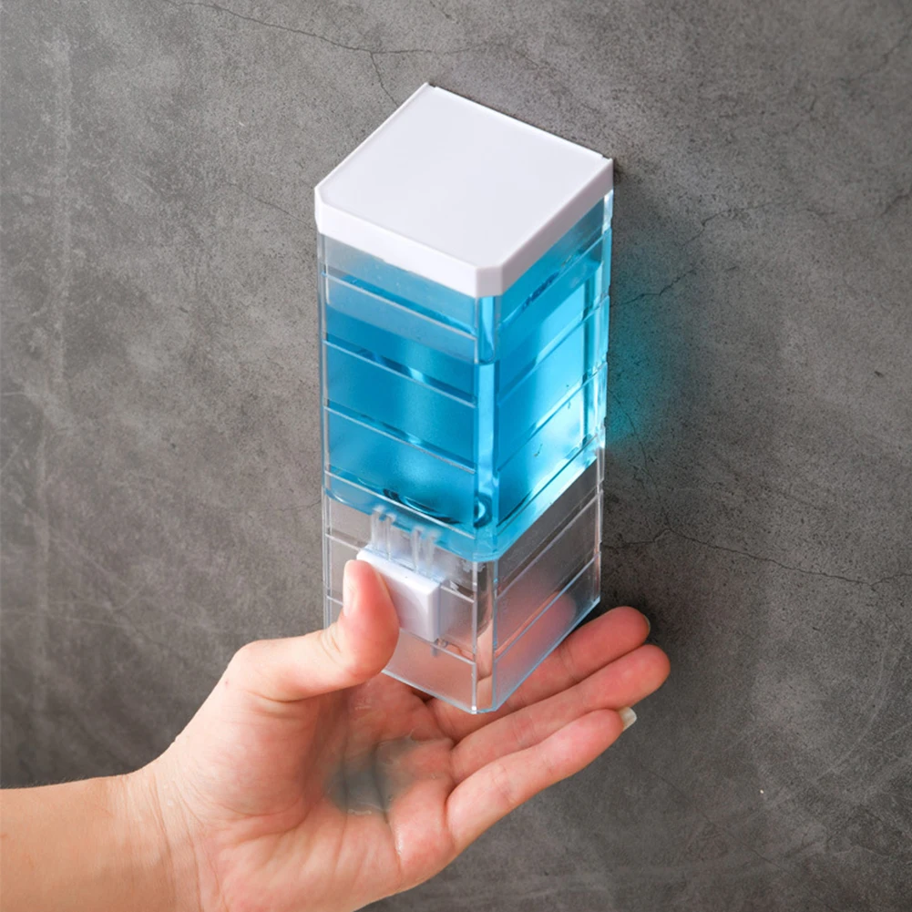 

250ml Manual Soap Dispenser Transparent Wall-mounted Bathroom Sanitizer Shampoo Shower Gel Container Bottle Dropship