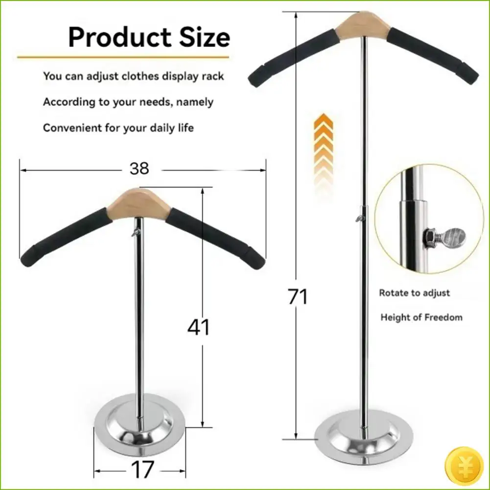 حامل عرض القميص قابل للتعديل الارتفاع، حامل عرض تي شيرت للبائعين، رف القميص لمعطف الملابس والملابس #3