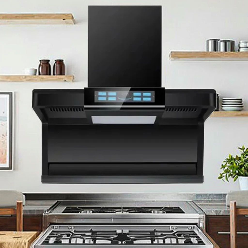 

Wall Mounted Commercial Smart Range Hood with Touch Screen for Kitchen Household