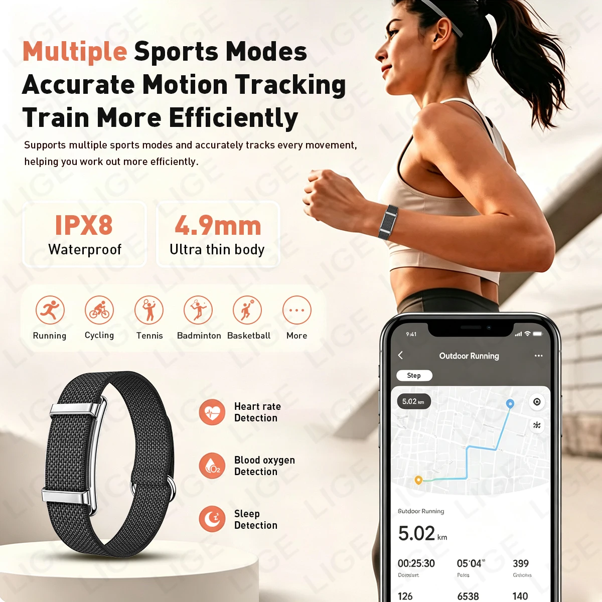 LIGE Smart Bracelet Women Smar - огляд і ціна Watches Ladies Smartwatch