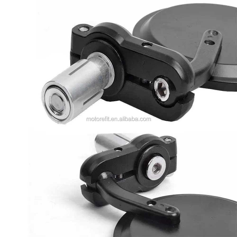 7/8 "المرايا نهاية المقود CNC دراجة نارية مرآة الرؤية الخلفية الجانبية ل مقهى المتسابق كلوبمان سبورتستر المروحية #2